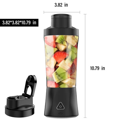 Portable Blender, 6000Mah Personal Blender with USB Rechargeable for Shakes and Smoothies, BPA Free 24 Oz Juicer Cup with 6 Blades and Lid, 360W Self Cleaning Portable Juicer for Home/Office/Travel