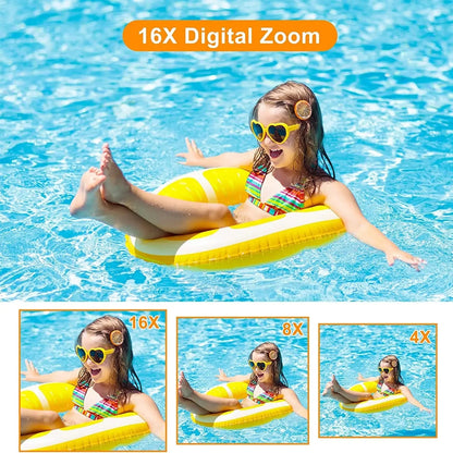 HD 1080P Digital Camera 2.4 Inches Rechargeable Cameras with 16X Zoom Compact Camera 44MP Cameras for Kids Girls Camera Digit
