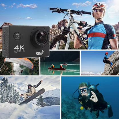 2.0" Action Camera Ultra HD 4K 30FPS Wifi Underwater Cameras Waterproof Helmet Bicycle Video Recording Cameras Outdoor Sport Cam