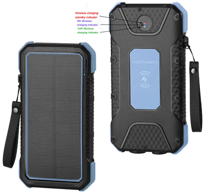 Portable Wireless Charging Power Bank Solar Powered 26800Mah Outdoor Charger